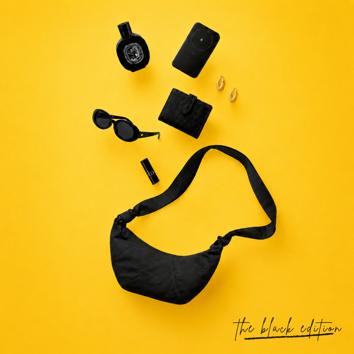 the black edition 極黑系列 | horn bag 防盜防潑水 牛角麵包