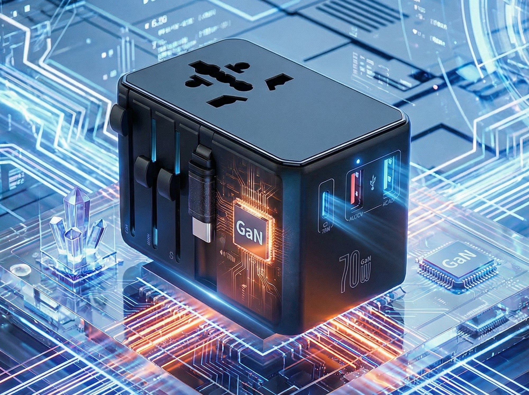 butter-fly｜方塊奶油・萬國飛行插｜6+1 插座｜70W氮化鎵快充｜一年保固