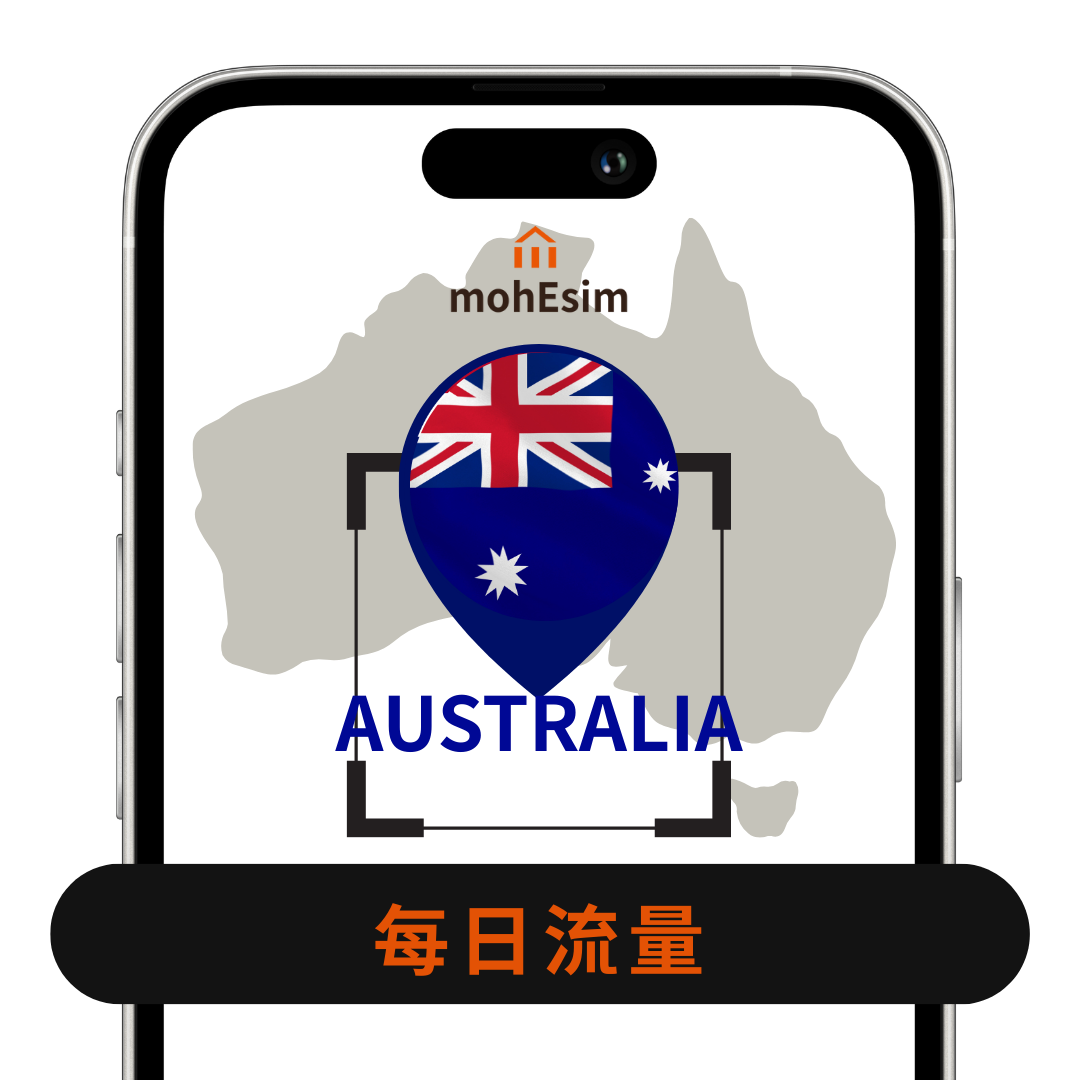 【澳洲 eSIM】mohESIM 5g暢遊卡｜澳洲｜高速上網免換卡｜結帳輸入esim10 再 9折