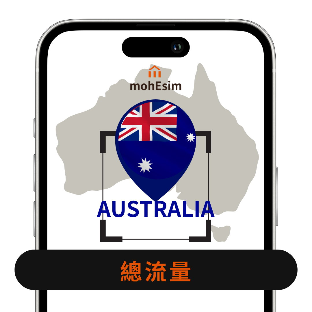 【澳洲 eSIM】mohESIM 5g暢遊卡｜澳洲｜高速上網免換卡｜結帳輸入esim10 再 9折